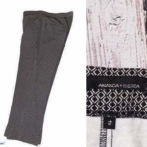 Amanda & Chelsea Black & White Trouser Size:12 EUC